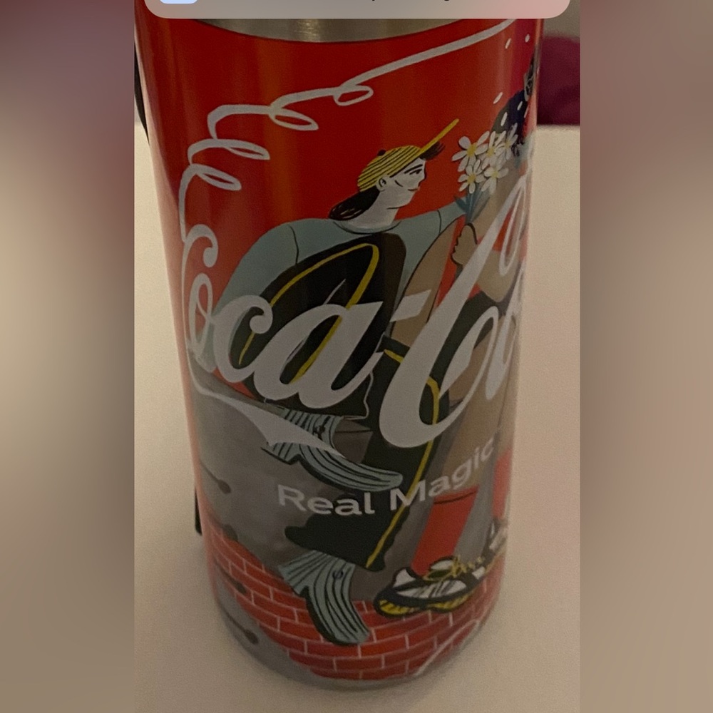 Coca-Cola REAL MAGIC Collectible 8.5" Metal Water Bottle Flask Elite Autogrill - Picture 6 of 6